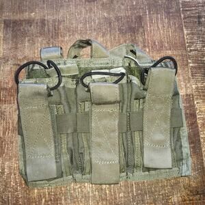 MSA Paraclete Tactical Triple Double Magazine Pouch Smoke Green MOLLE USGI SOF